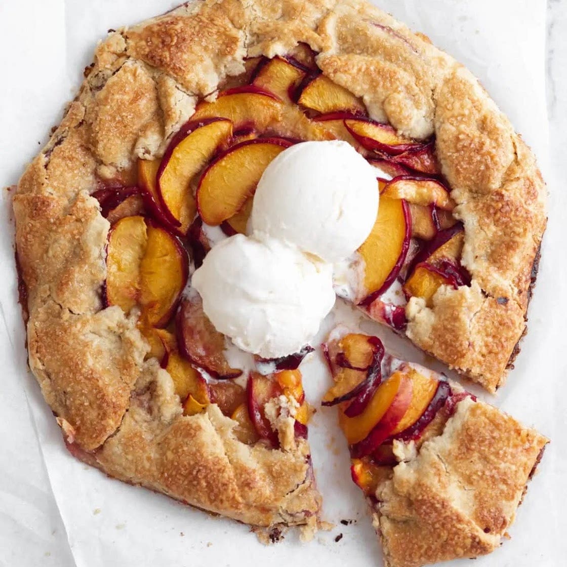 Peach galette 