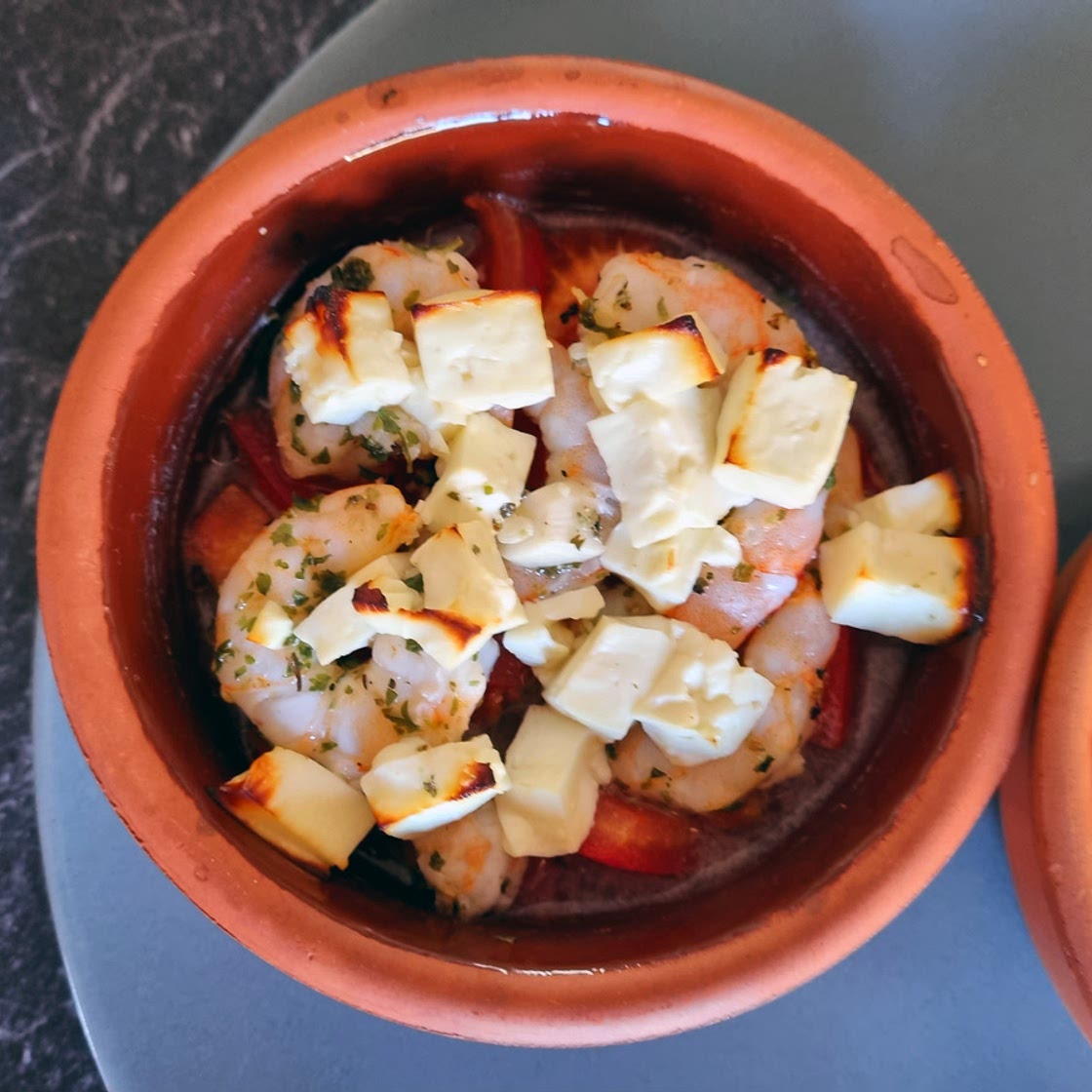 Ofen-Shrimps mit Tomaten und Feta