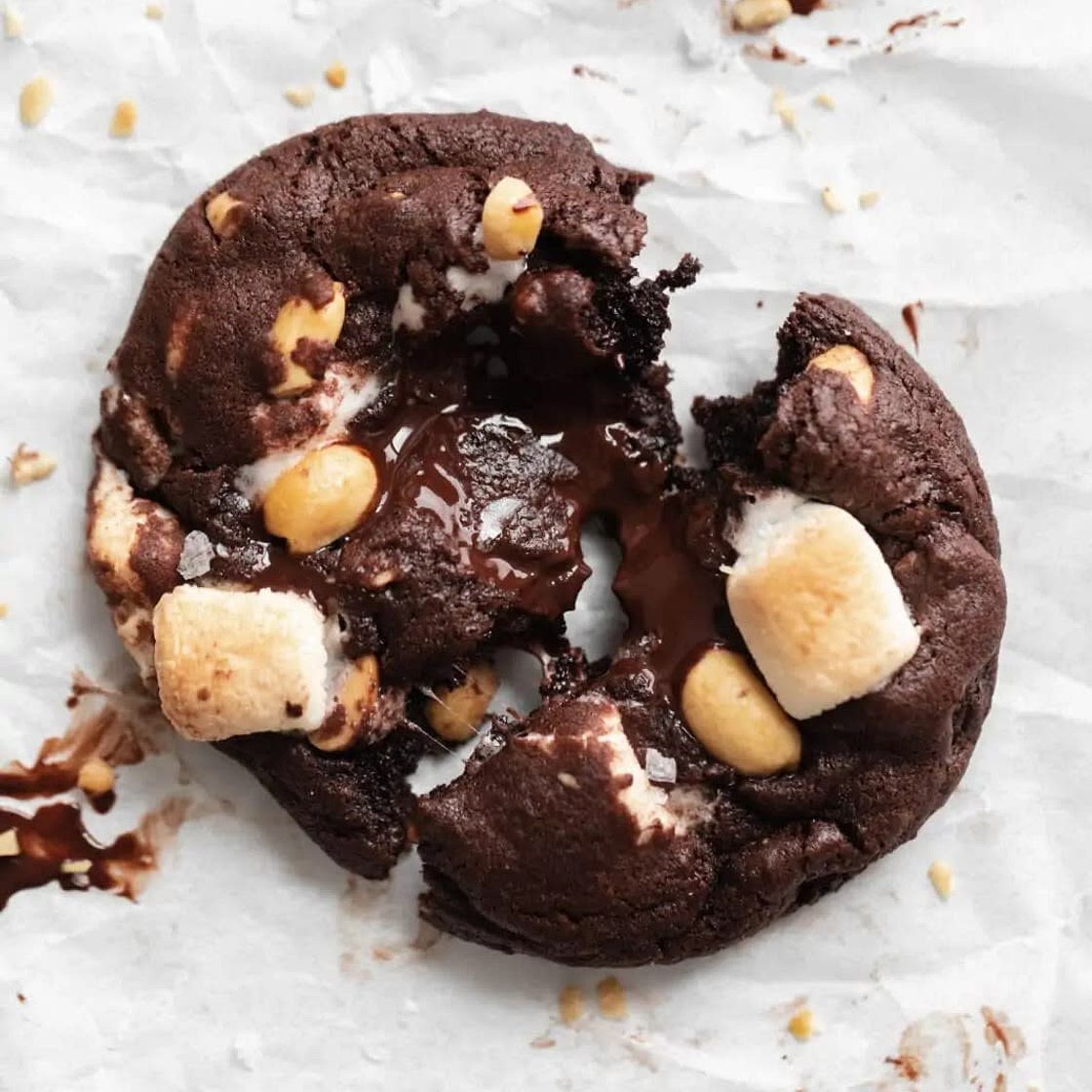 Fudgy Rocky road cookies 