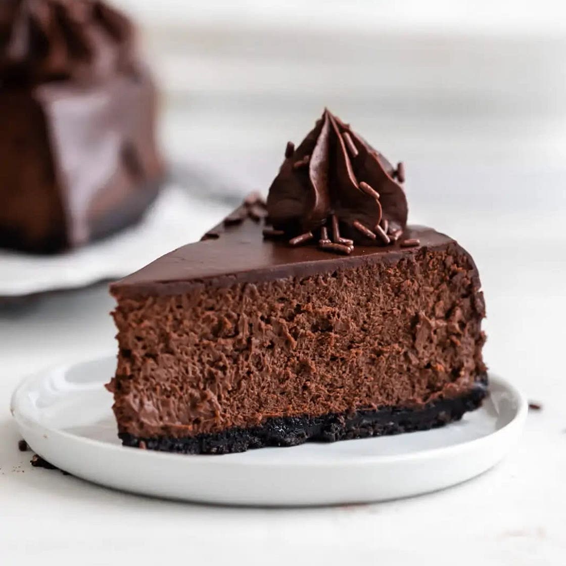 Triple chocolate cheesecake 