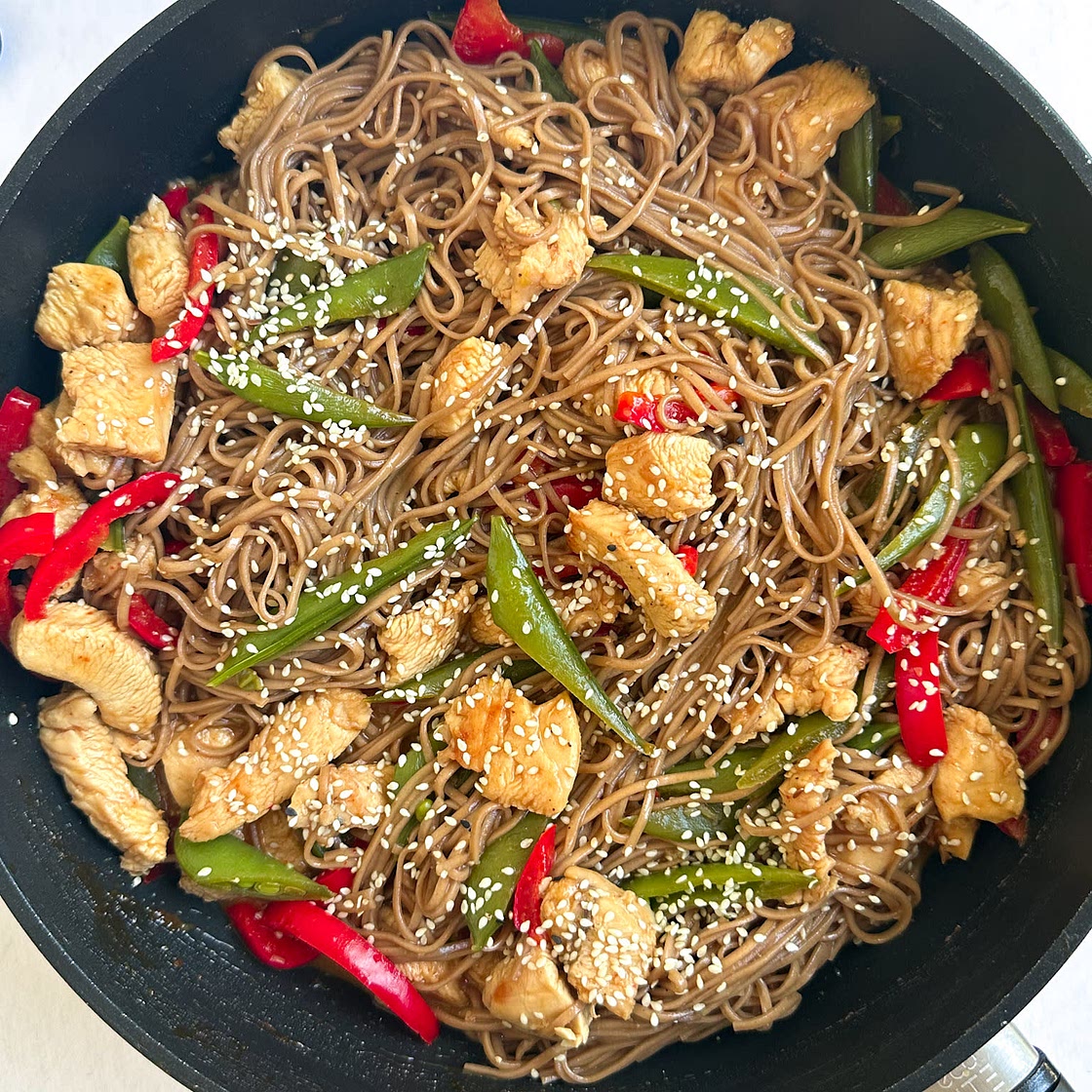 Honey Miso Chicken Noodles