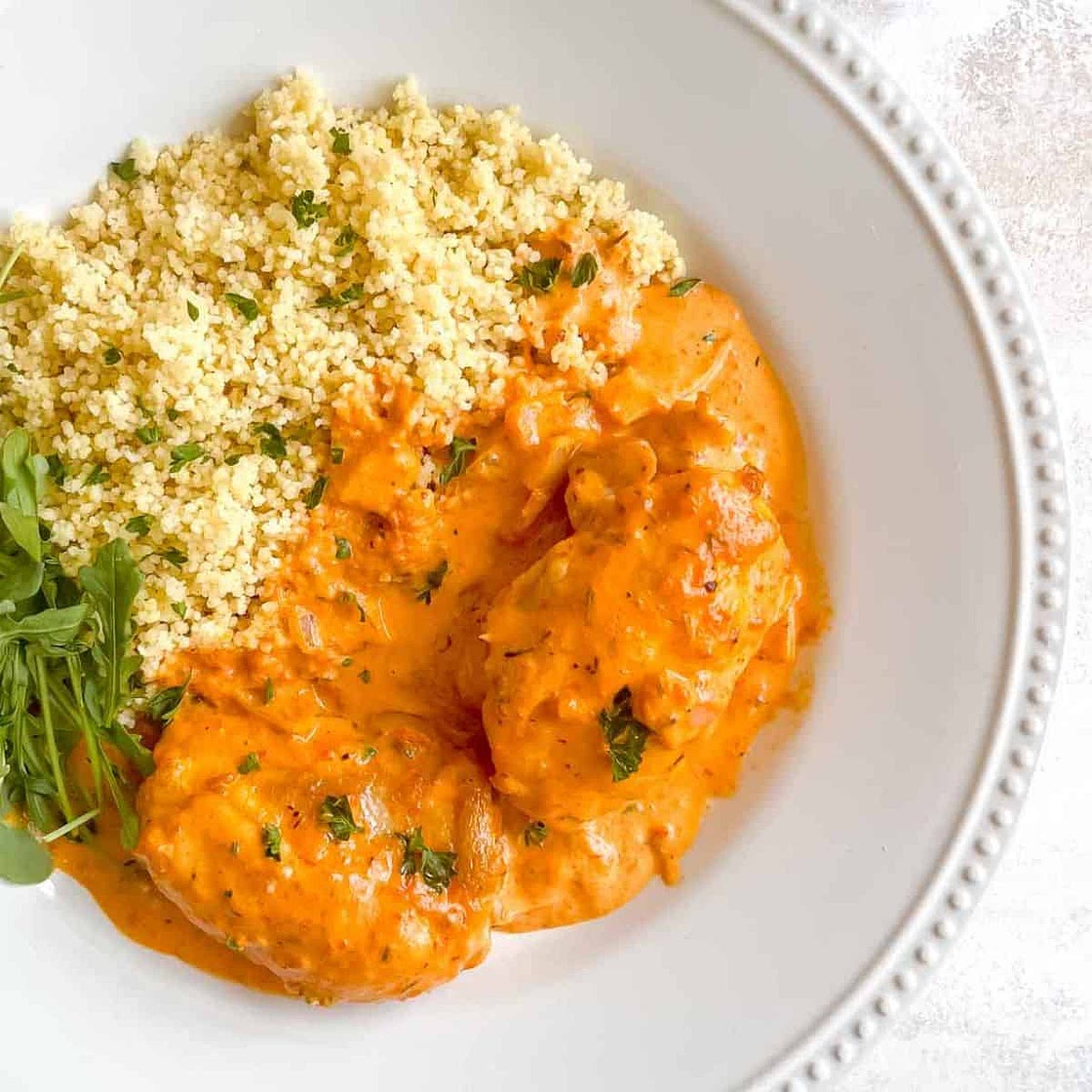 Roasted Red Pepper Chicken (Skillet Recipe)