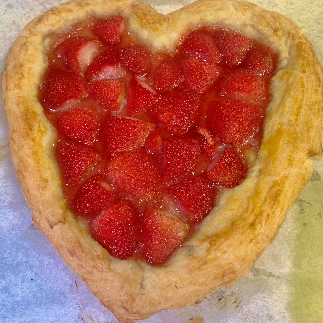 Strawberry Heart Galette