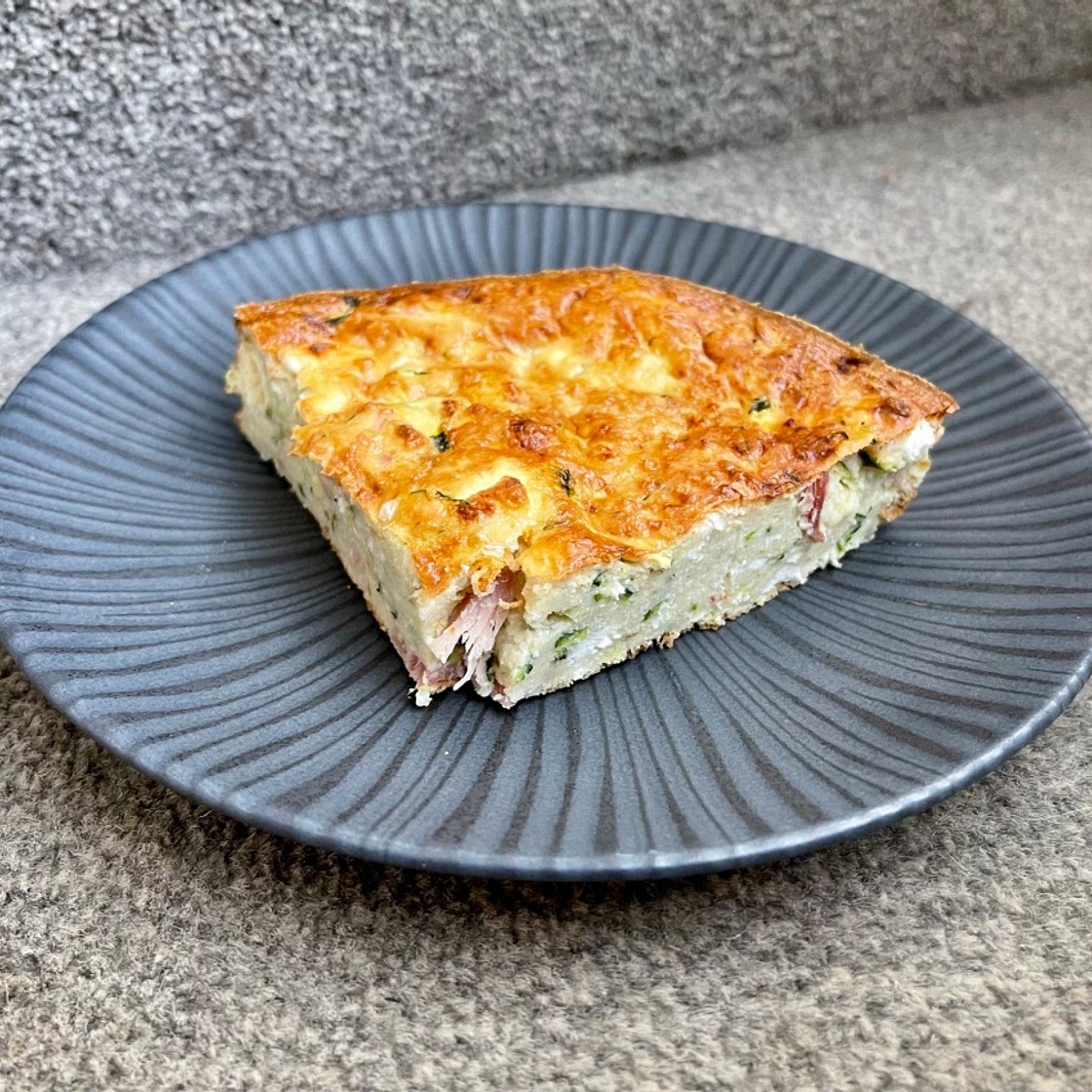 Crustless Courgette and Cheese and Herb Quiche