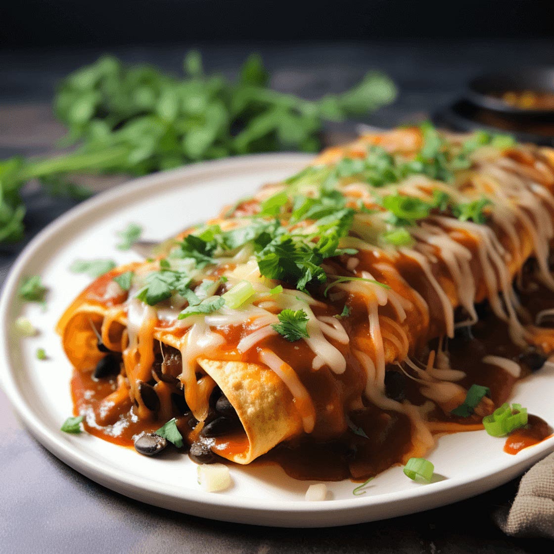Sweet Potato and Black Bean Enchiladas