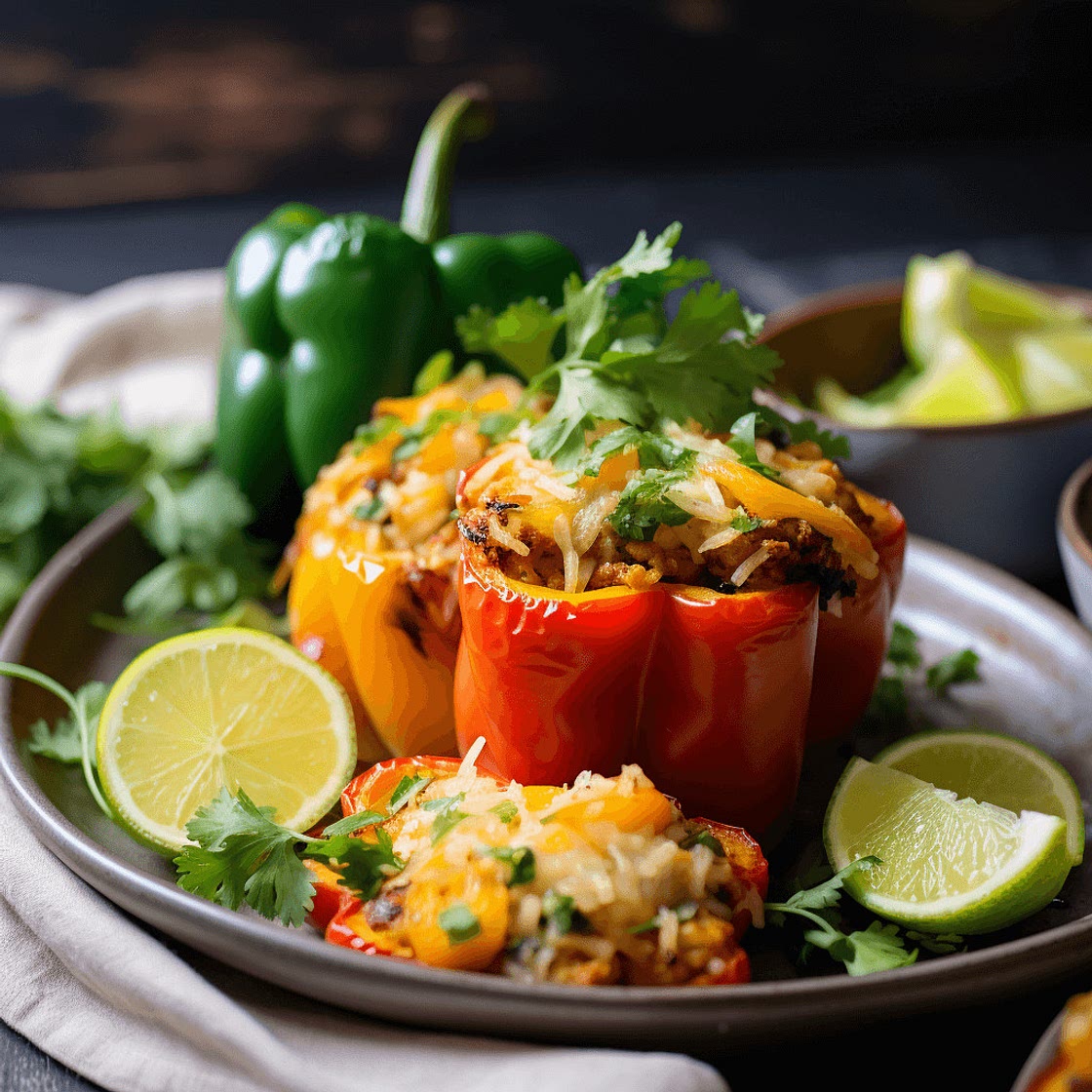 Thai Coconut Curry Stuffed Bell Peppers