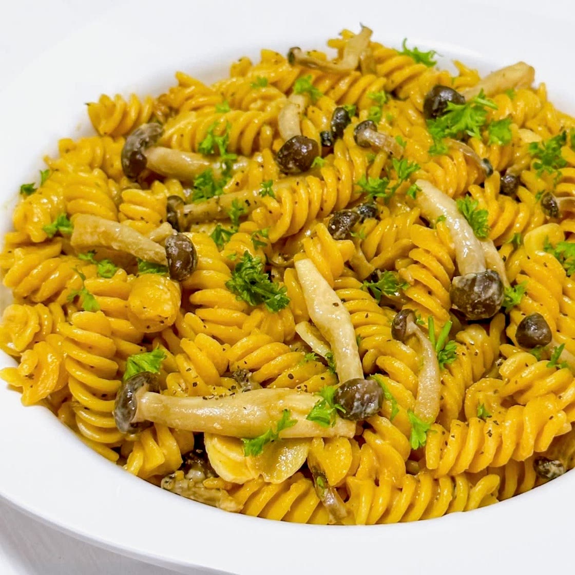 Vegan Miso and Cashew Cream Fusilli 