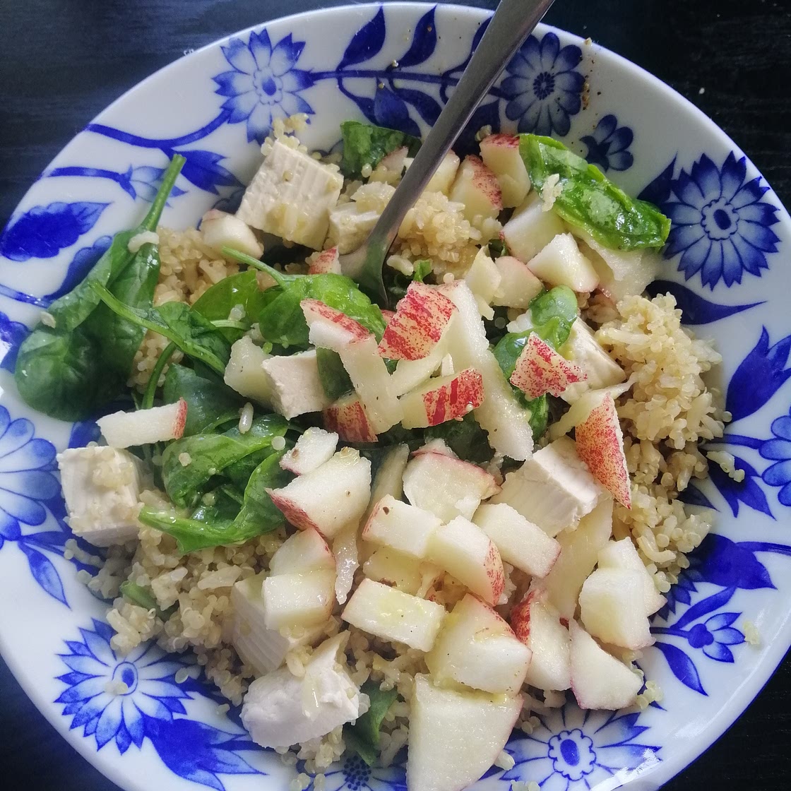 Quinoa and apple protein bowls