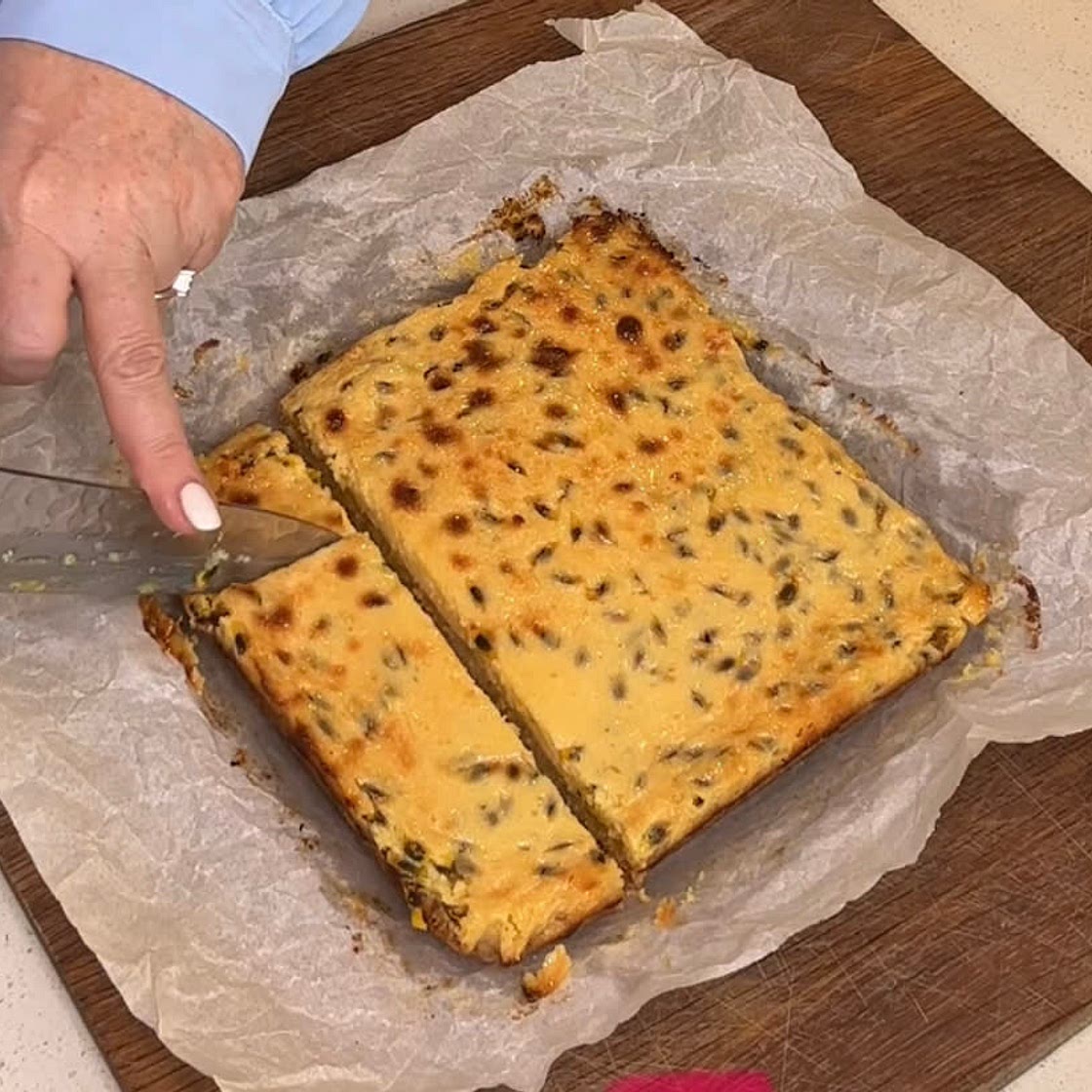 5 ingredient passionfruit slice