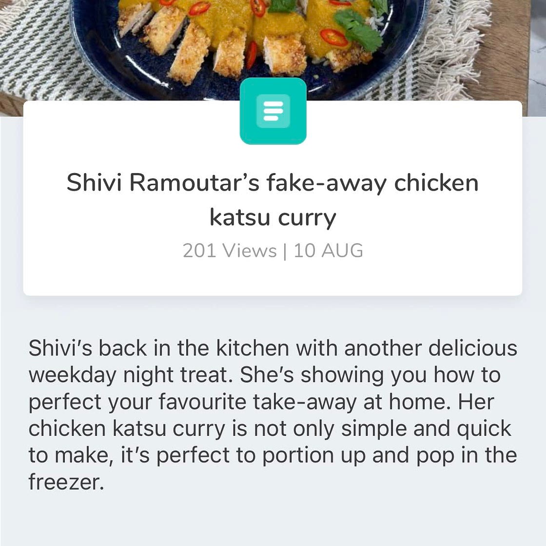 Katsu chicken curry