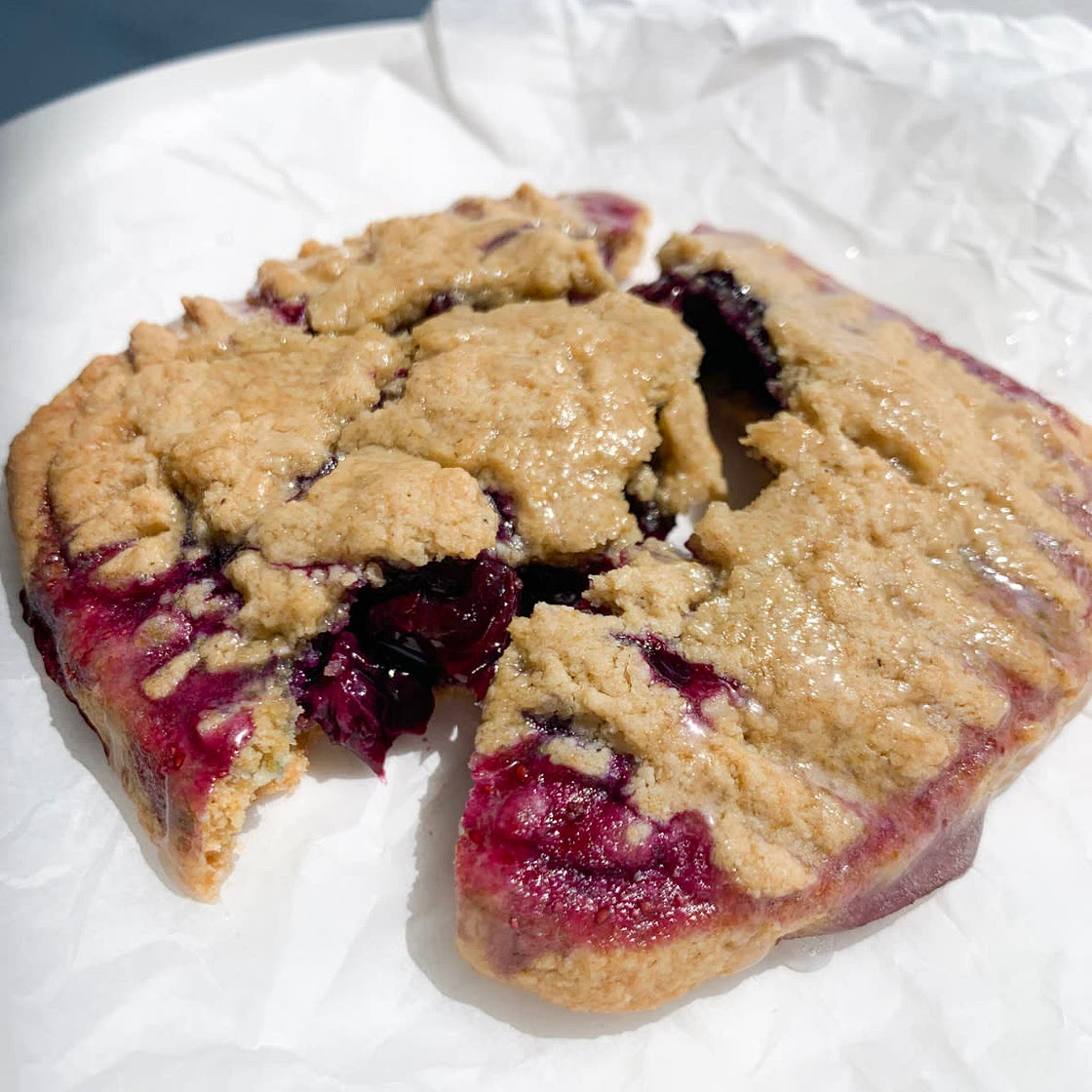 Single serve blueberry poptart