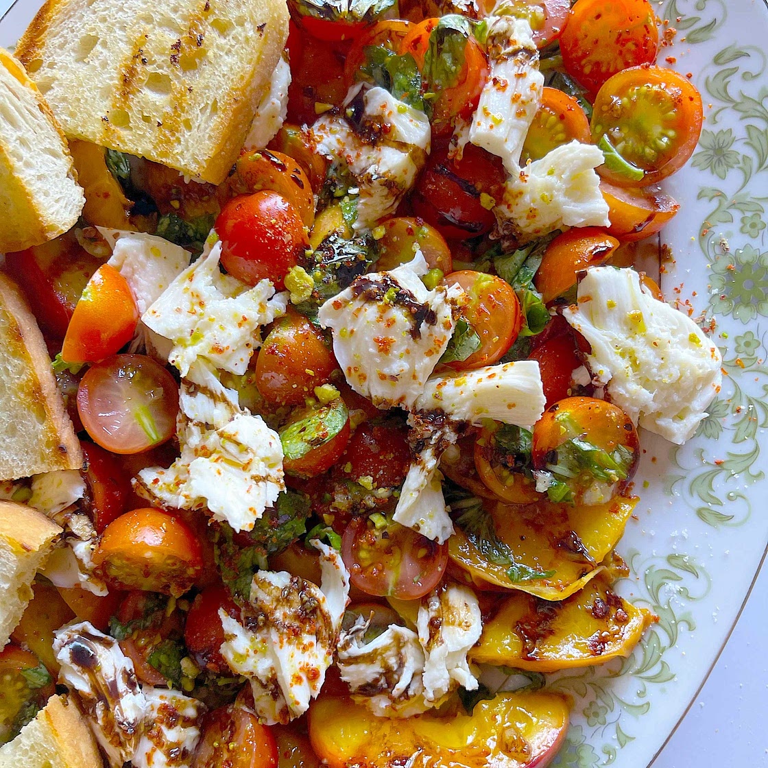 Grilled Peach Bruschetta