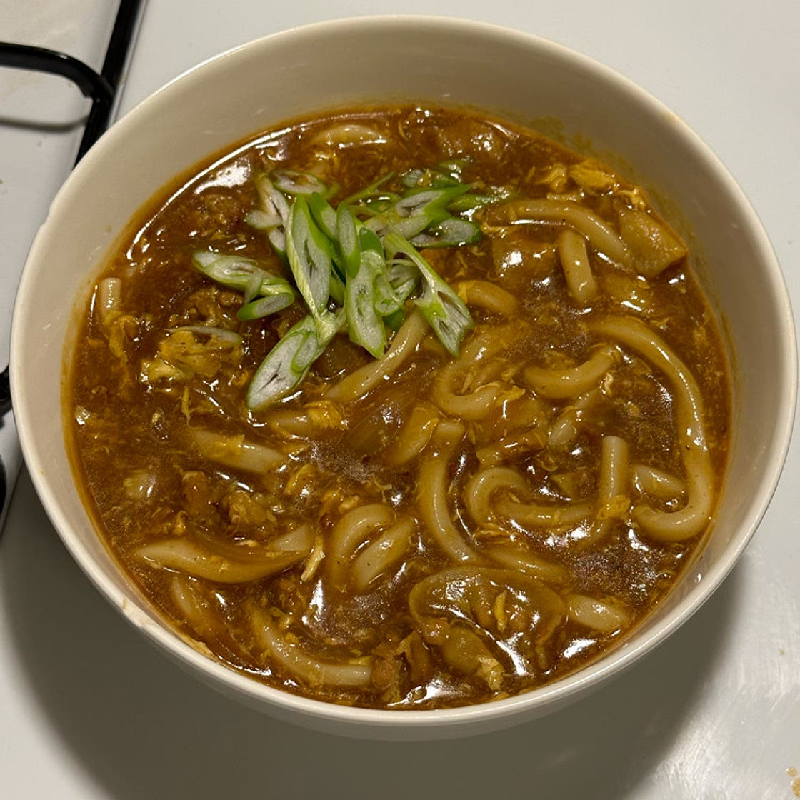 Curry Udon With Egg | Cabagges.World