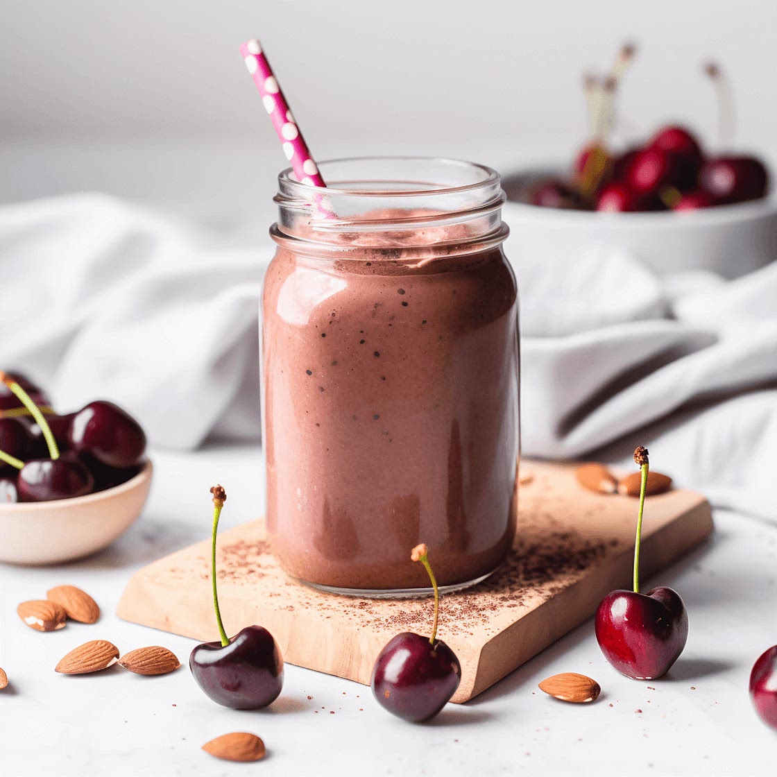 Cherry Almond Chocolate Smoothie