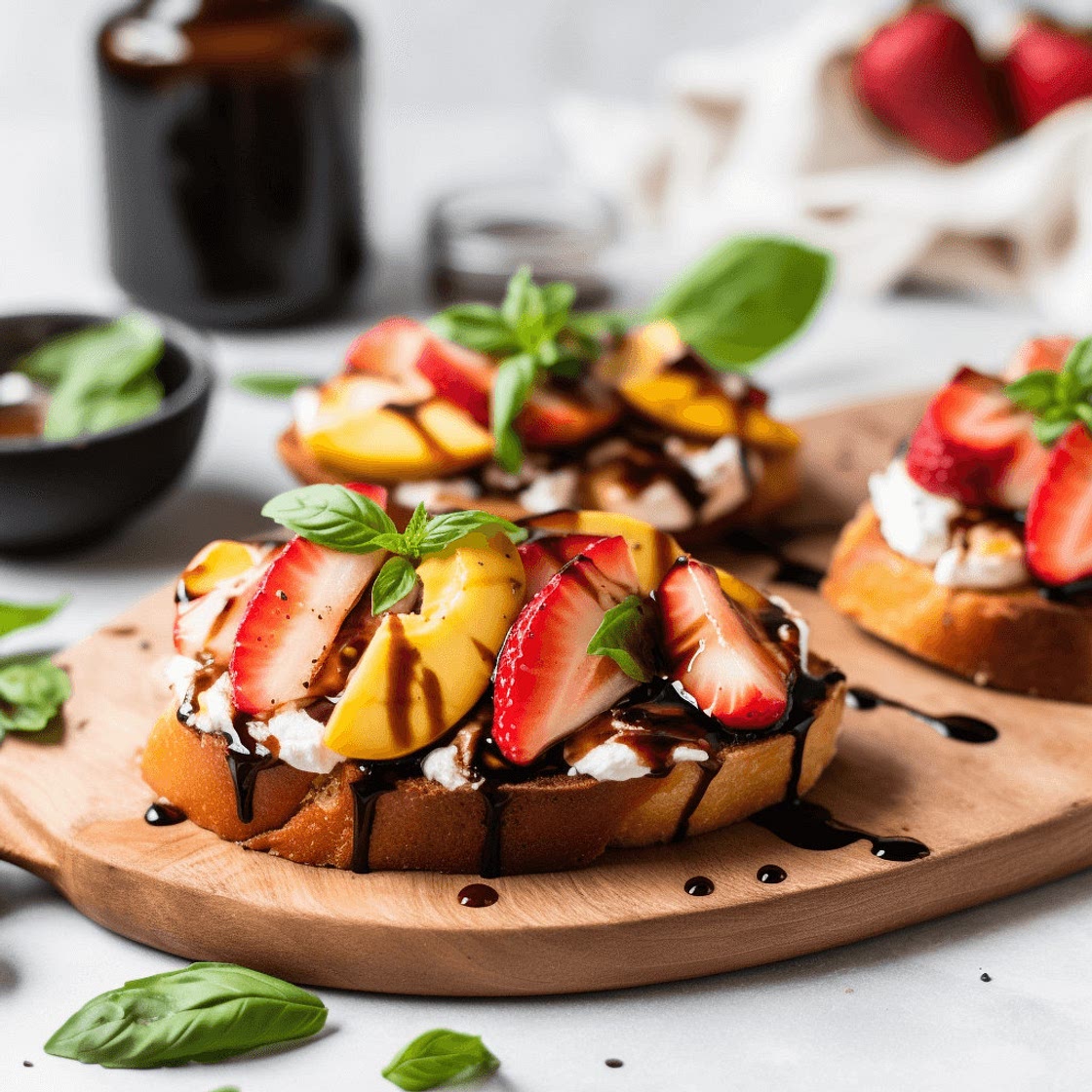 Fruitful Summer Bruschetta with Sweet Ricotta