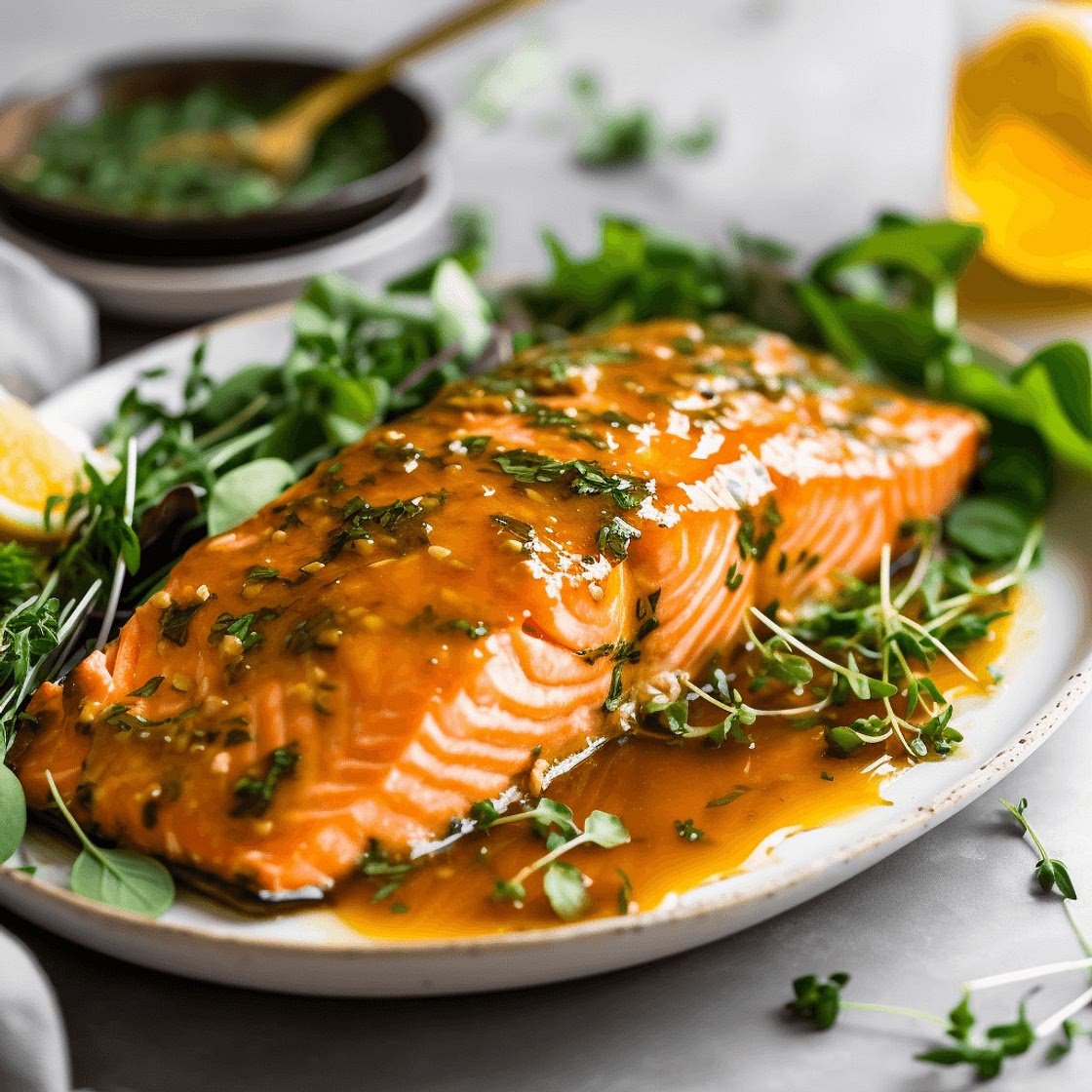 Honey Mustard Baked Salmon