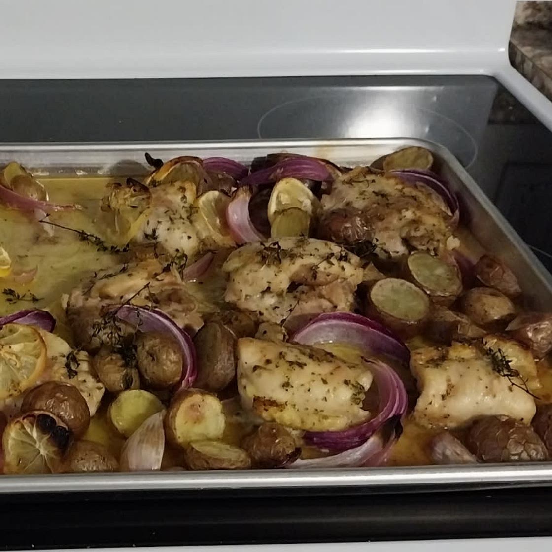 Sheet-Pan Lemon Butter Chicken Thighs