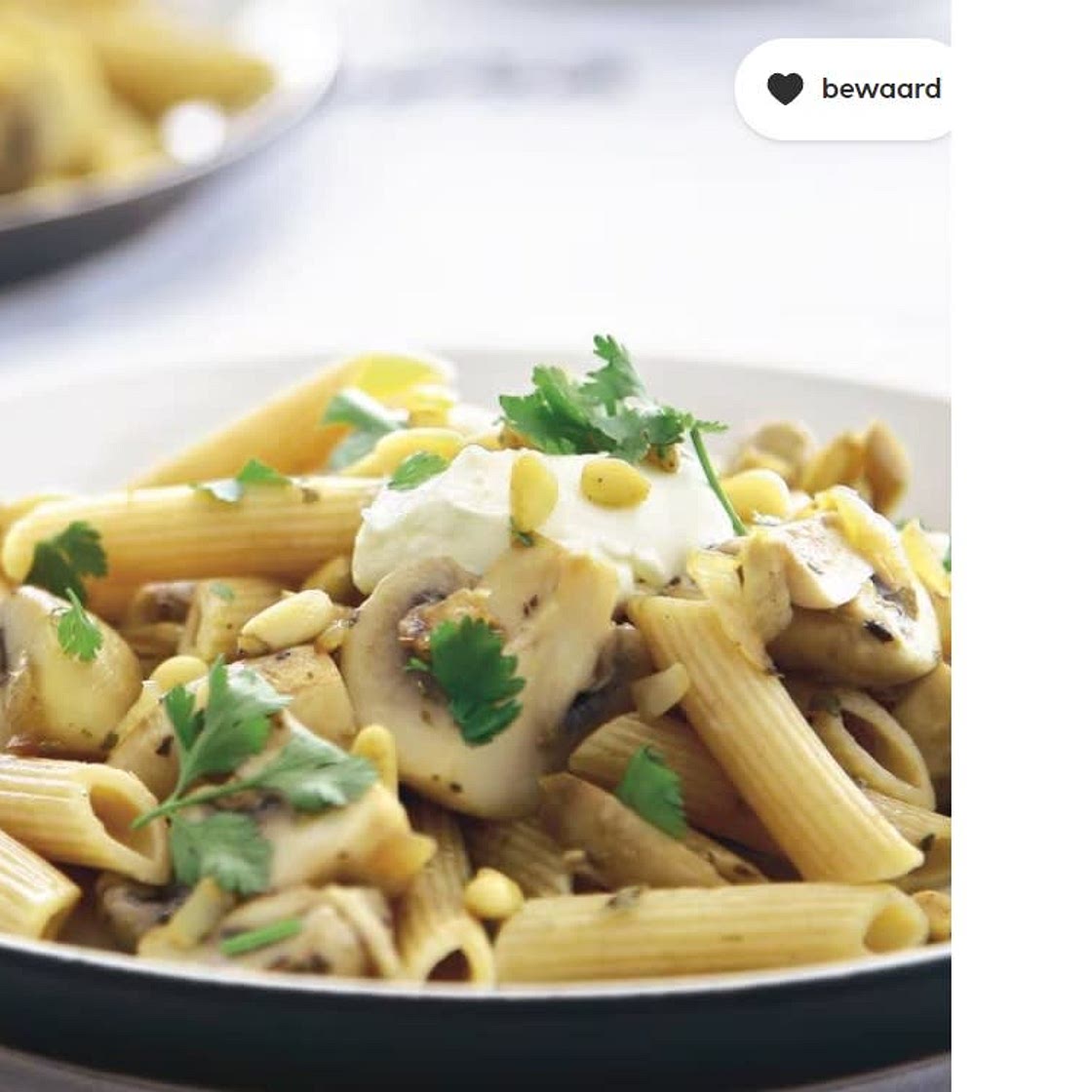 Romige champignon-pasta
