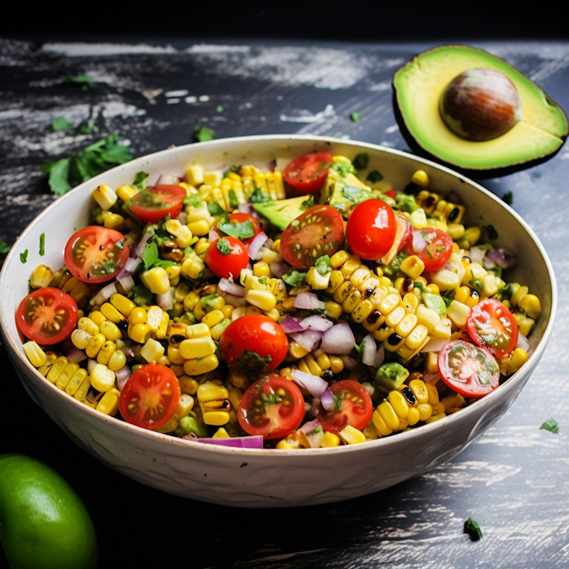 Grilled Corn and Avocado Salad