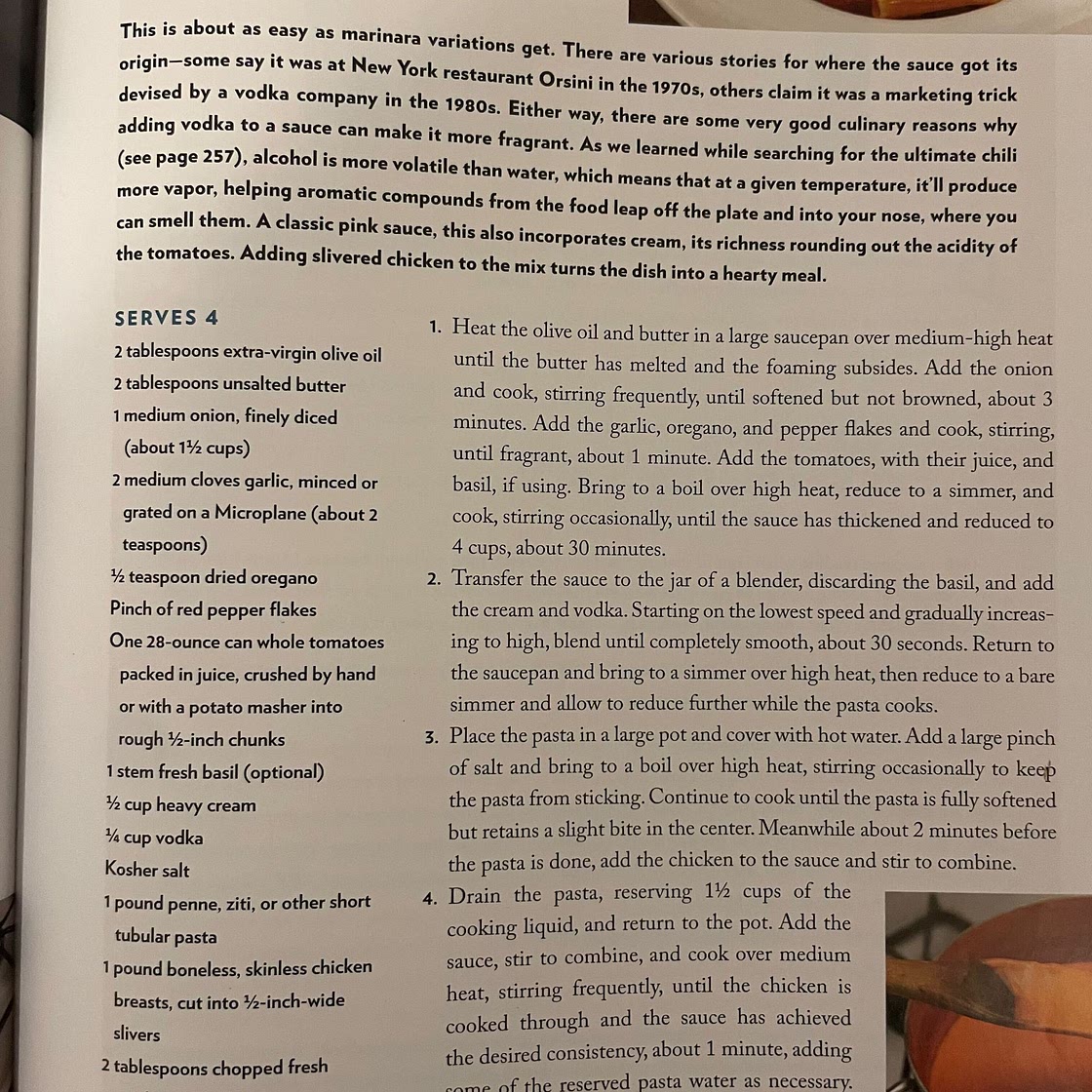 Penna Alla Vodka with chicken