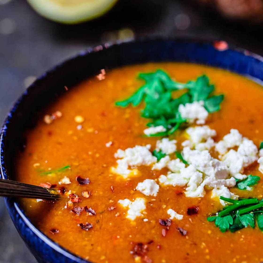 Easy Greek Red Lentil Soup