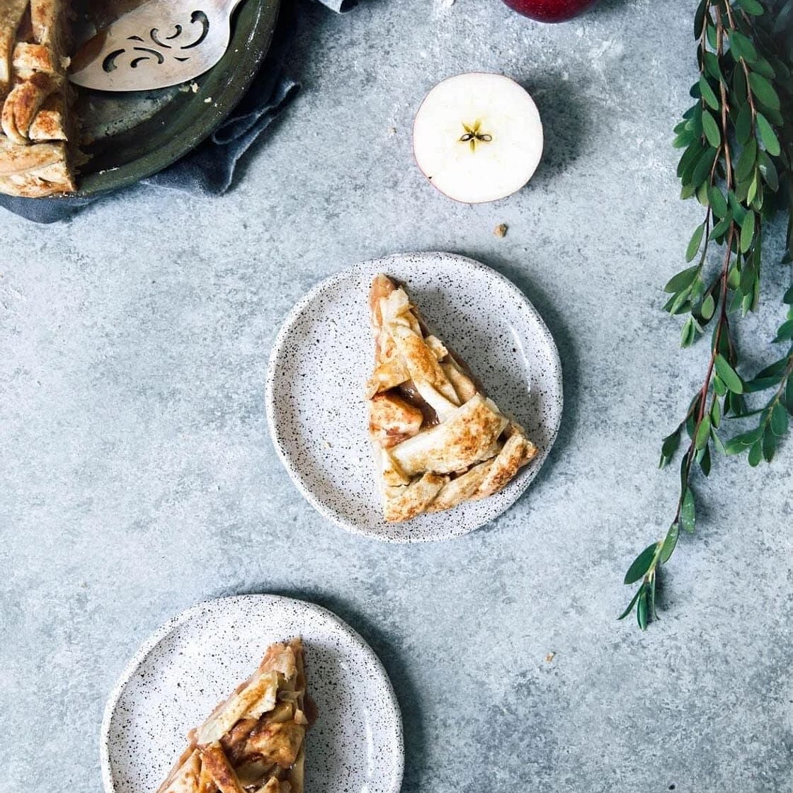 Salted maple caramel apple pie