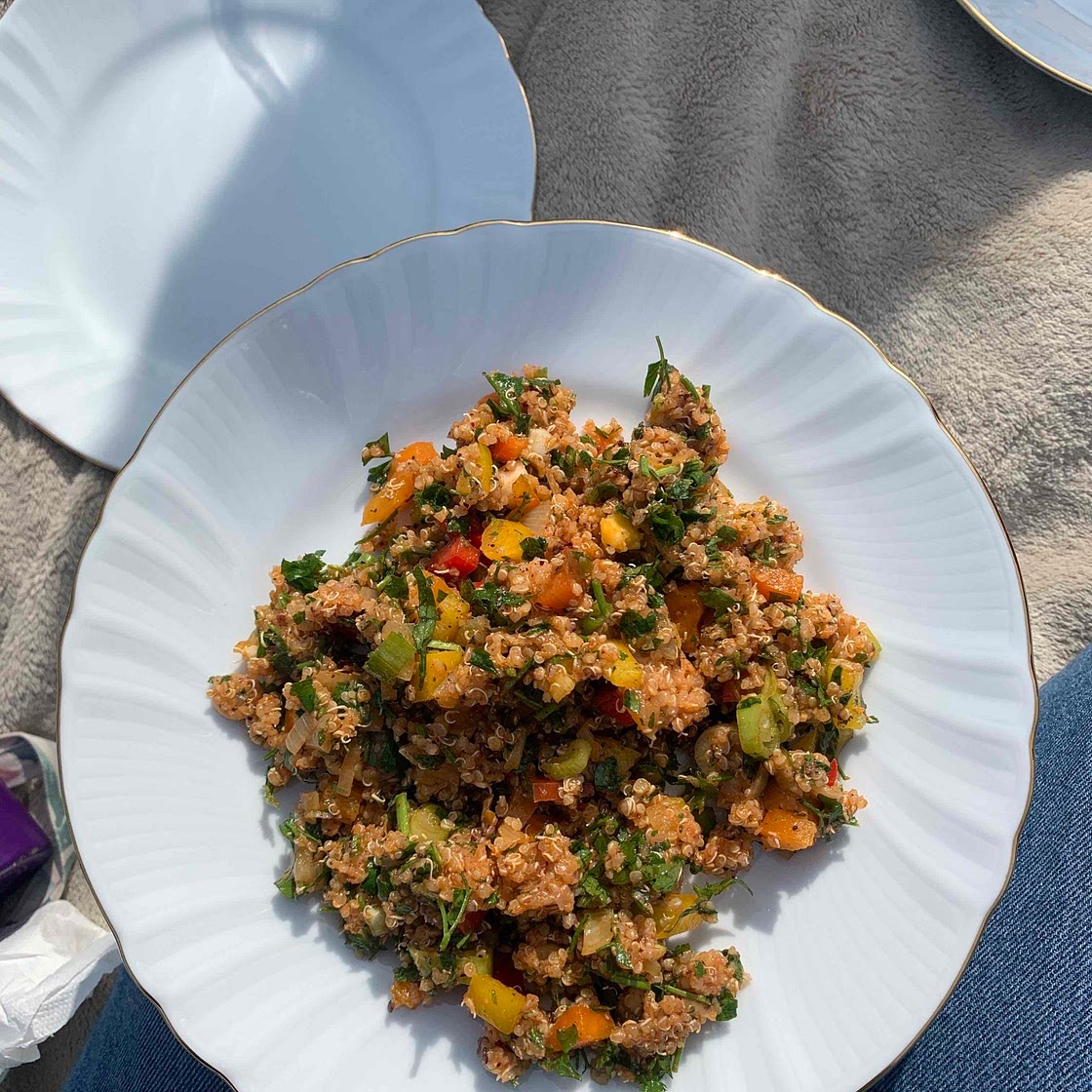 Kisir (Quinoa and veggie salad)