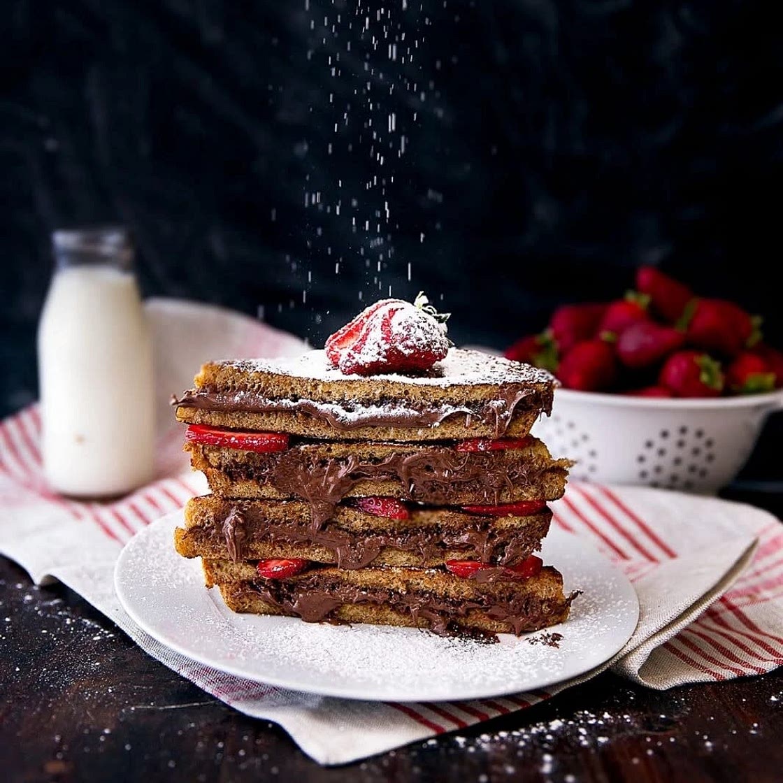 Strawberry Nutella french toast 