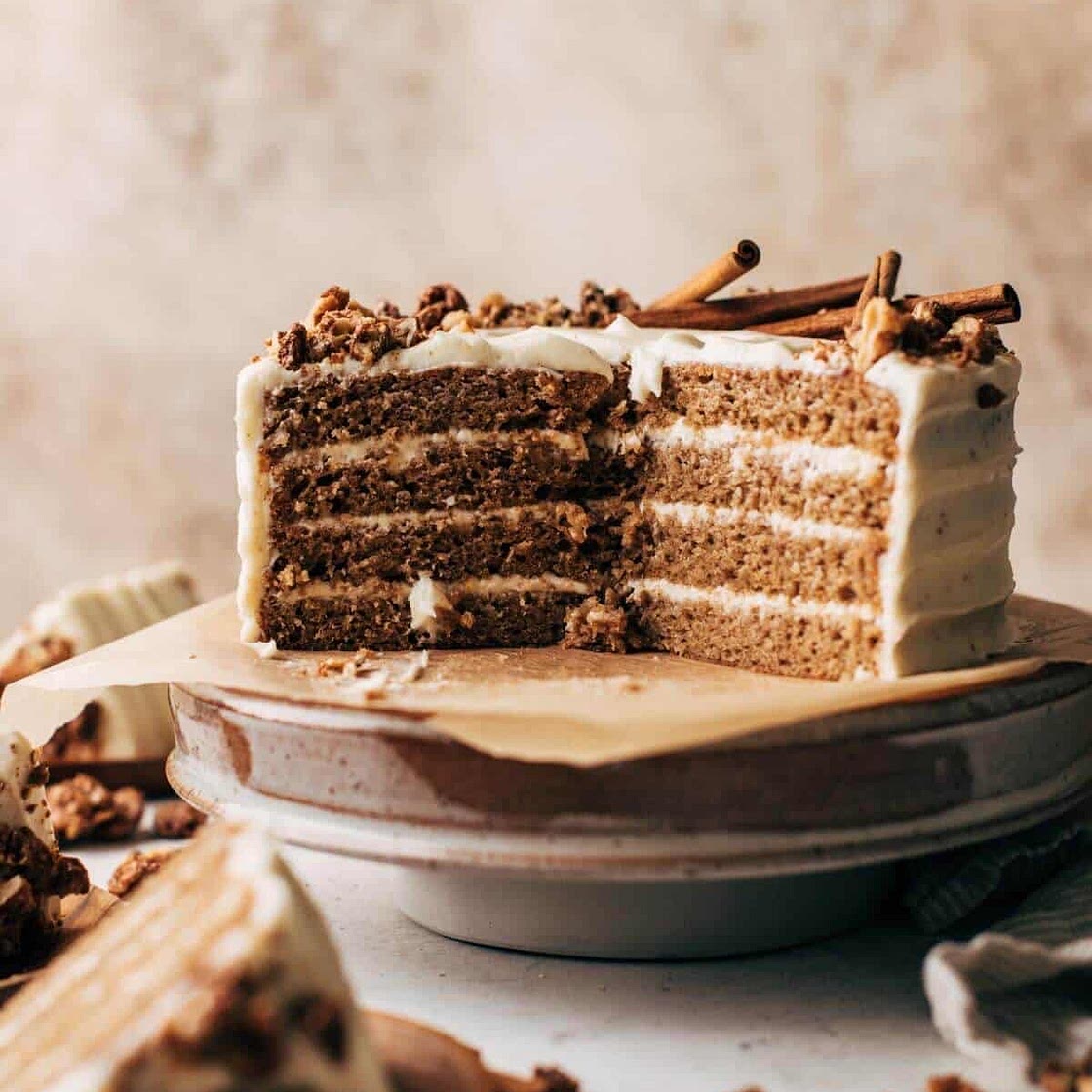 Spice cake with brown butter cream cheese frosting 