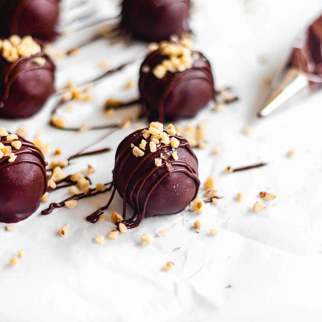 Caramel filled Nutella truffles 