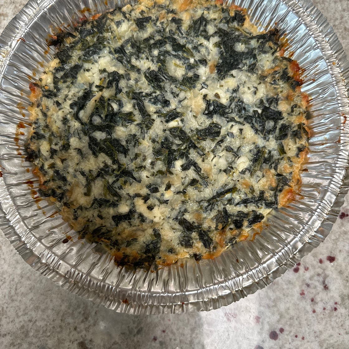 Easy crustless Spinach quiche