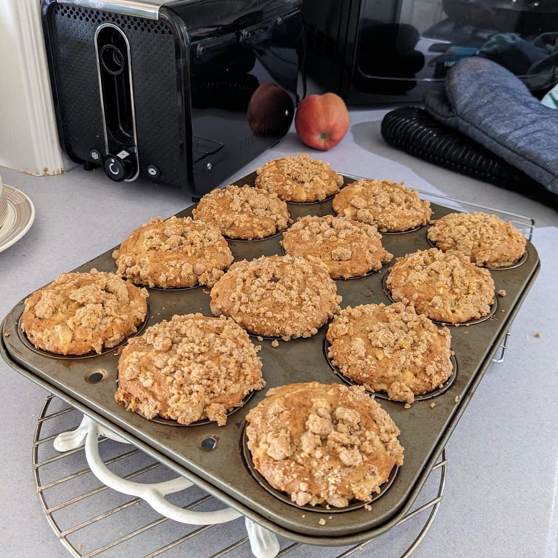 Moist Gluten-Free Apple Crumb Muffins