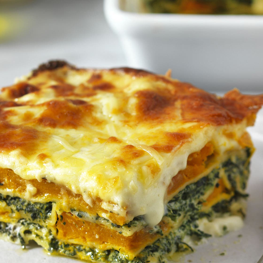 Roasted Pumpkin and Spinach Lasagne