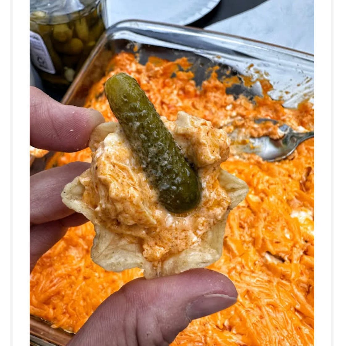 Pickley Buffalo chicken dip
