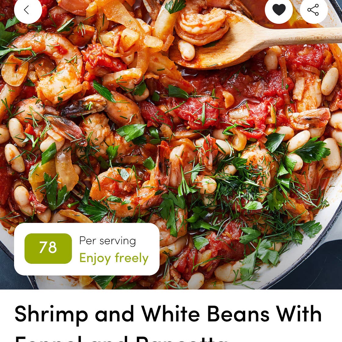Shrimp and White Beans With Fennel and Pancetta
