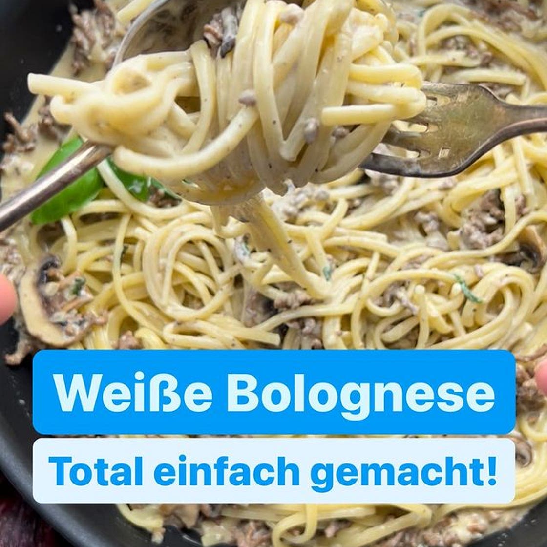 Weiße Bolognese mit Champignons