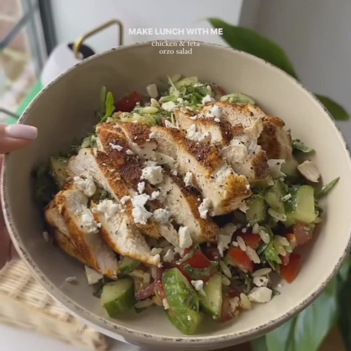 Chicken & Feta Orzo Salad