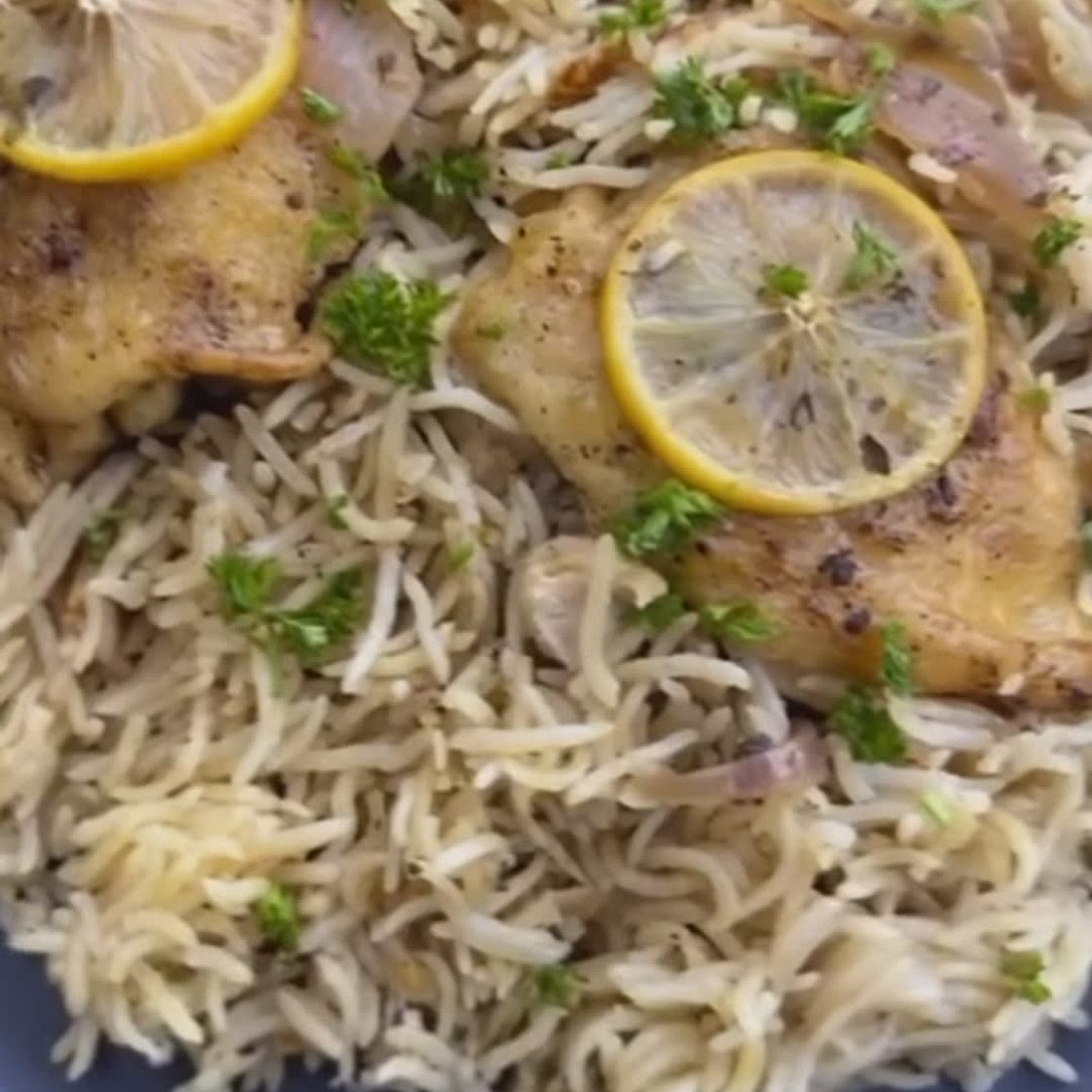 Greek Lemon Chicken with Rice