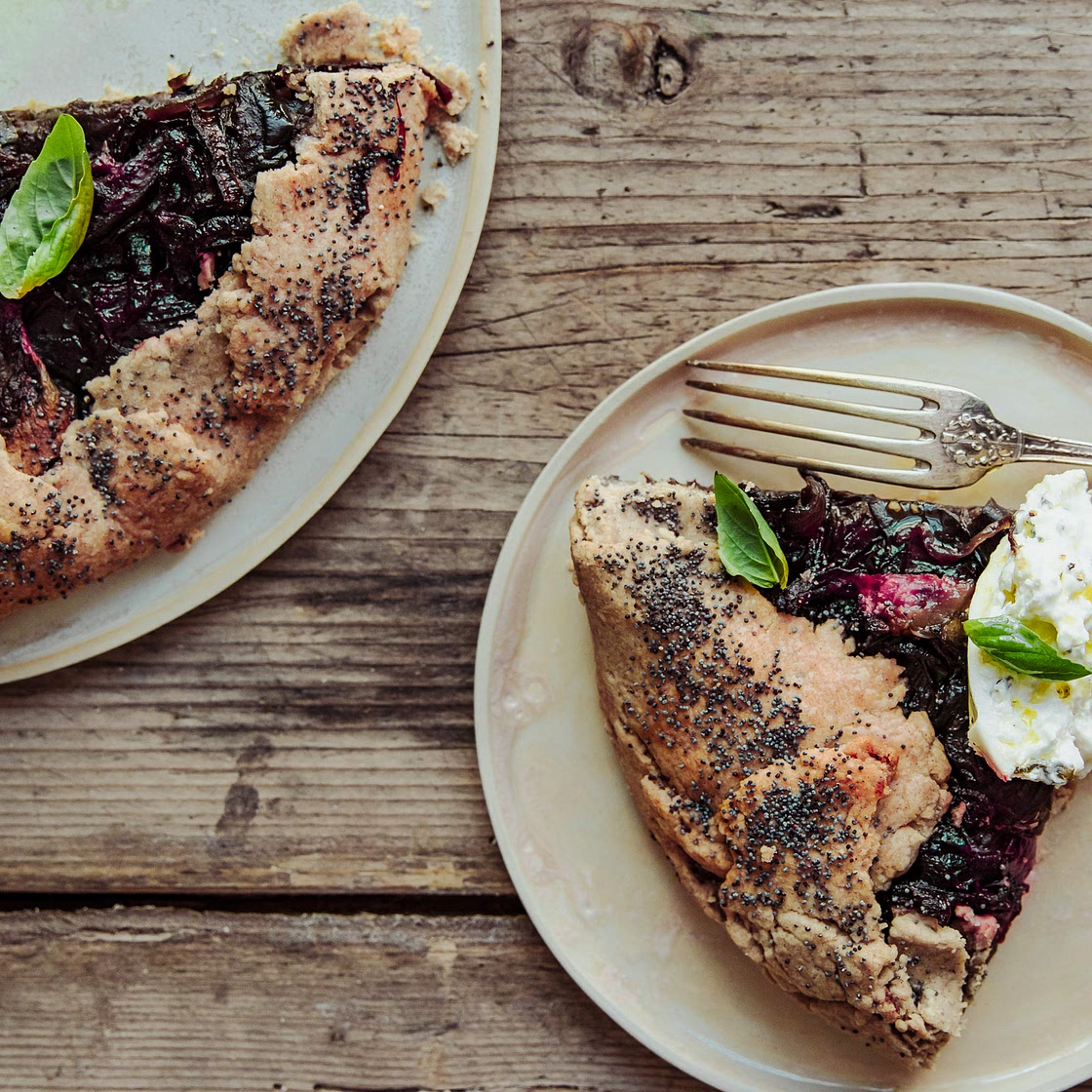recette de tarte rustique aux aubergines et à la burrata