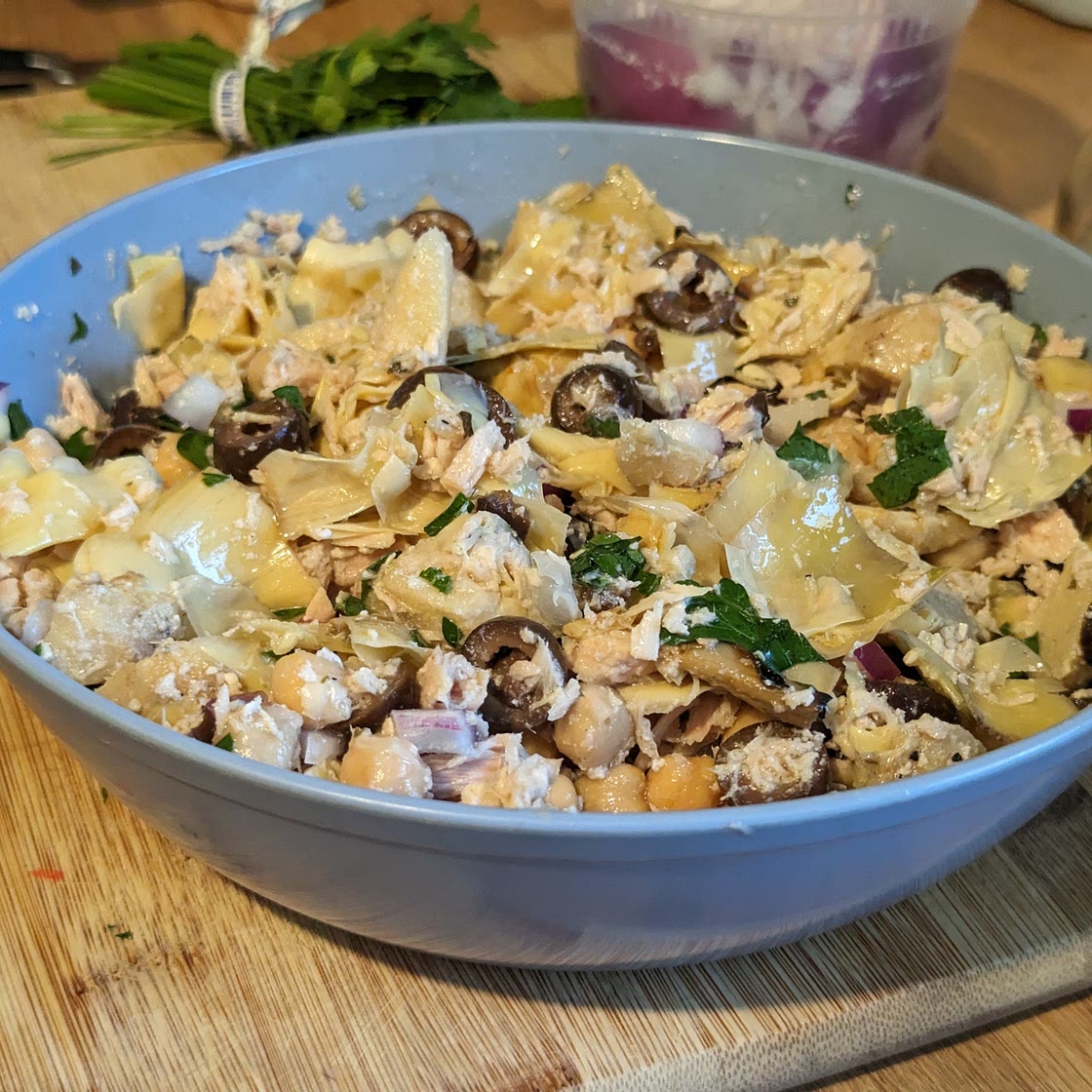 Doffy's Tuna Chickpea & Artichoke Salad Thingy