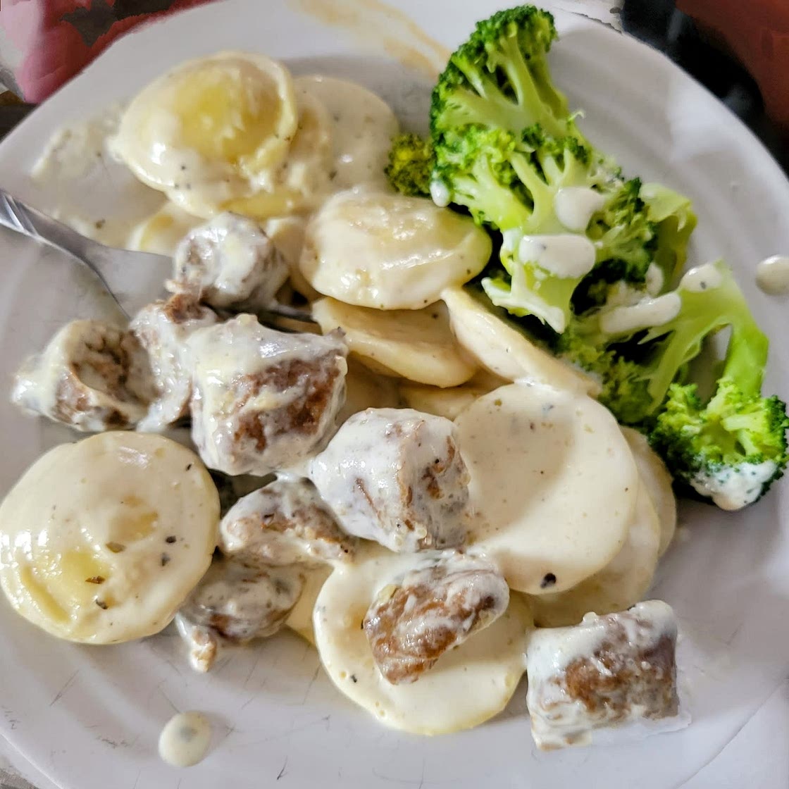 Creamy Sausage Tortellini Skillet