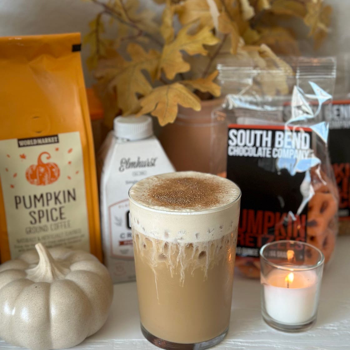 World Market Pumpkin Iced Coffee