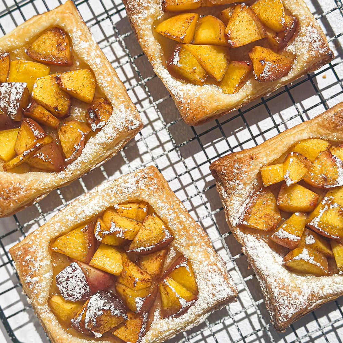Puff Pastry Peach Tarts