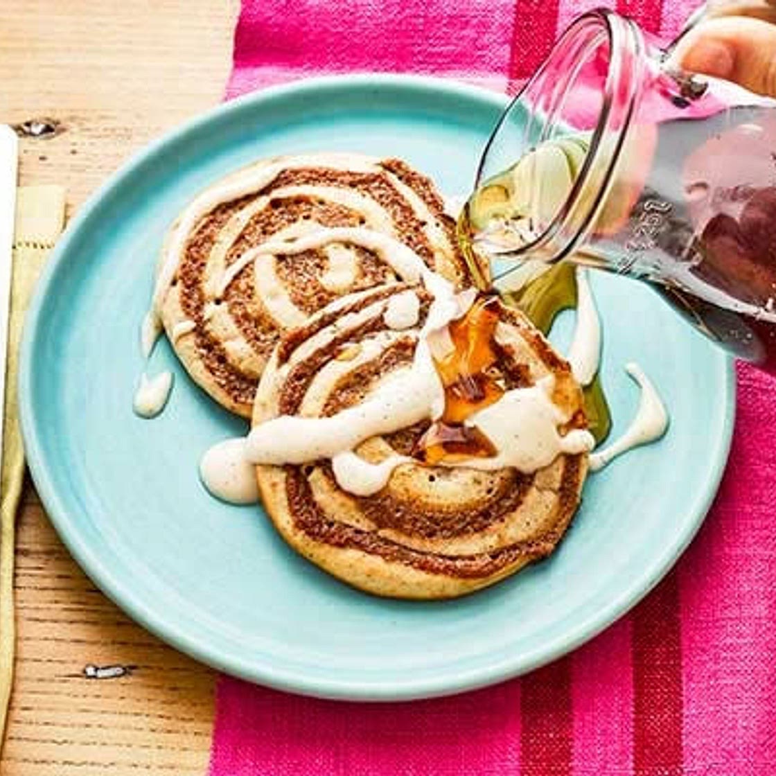 cinnamon roll pancakes 