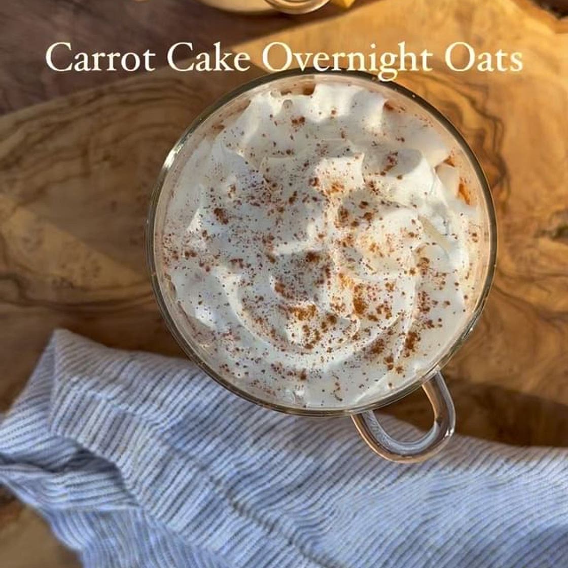 High Protein Carrot Cake Overnight Oats