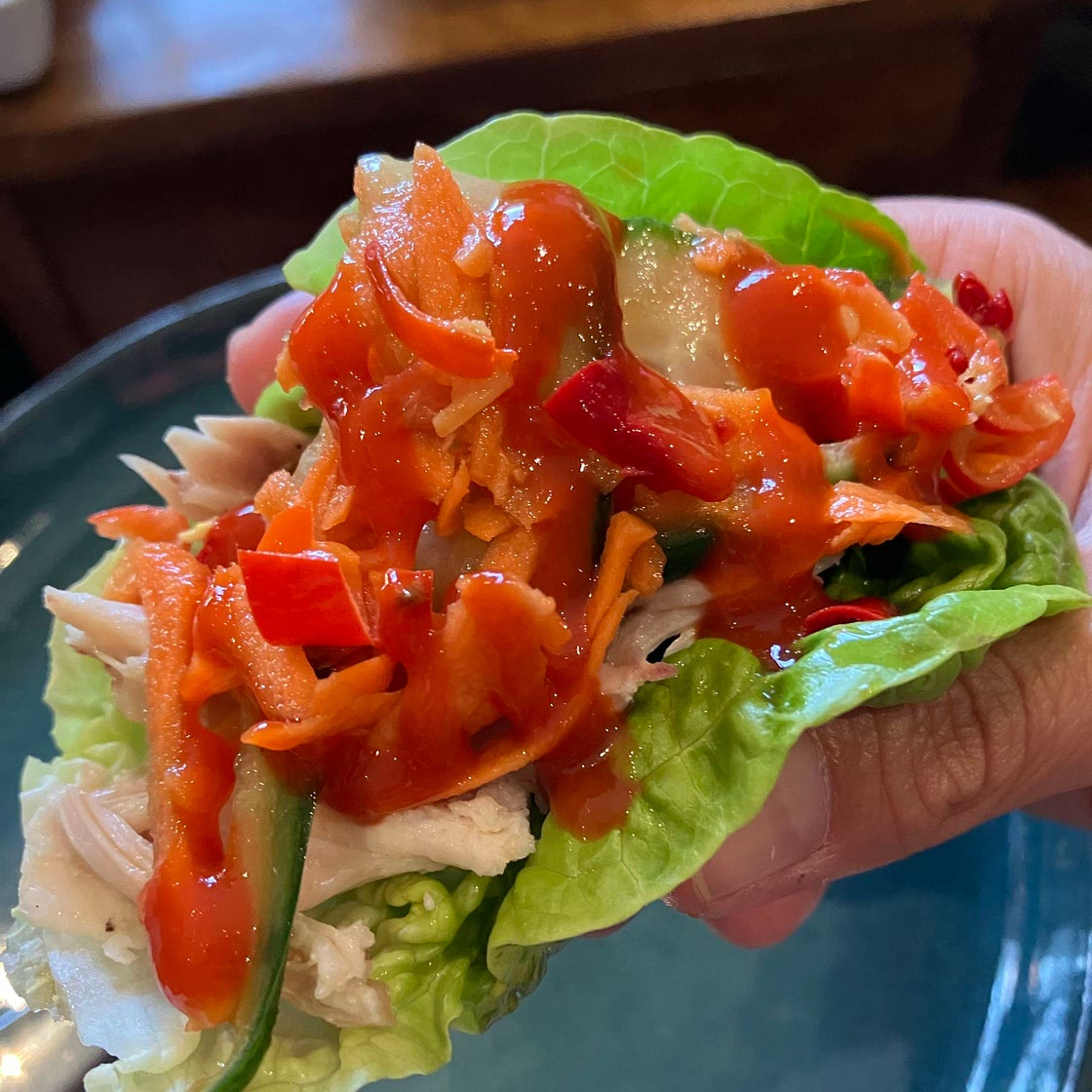 Spicy Chicken lettuce Wraps