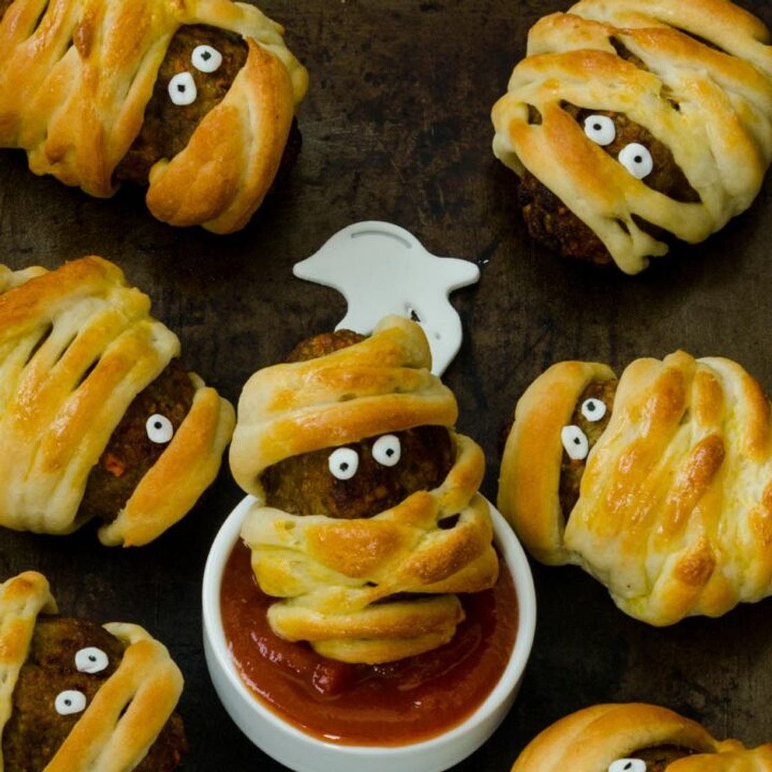 Mummy Meatloaf Balls