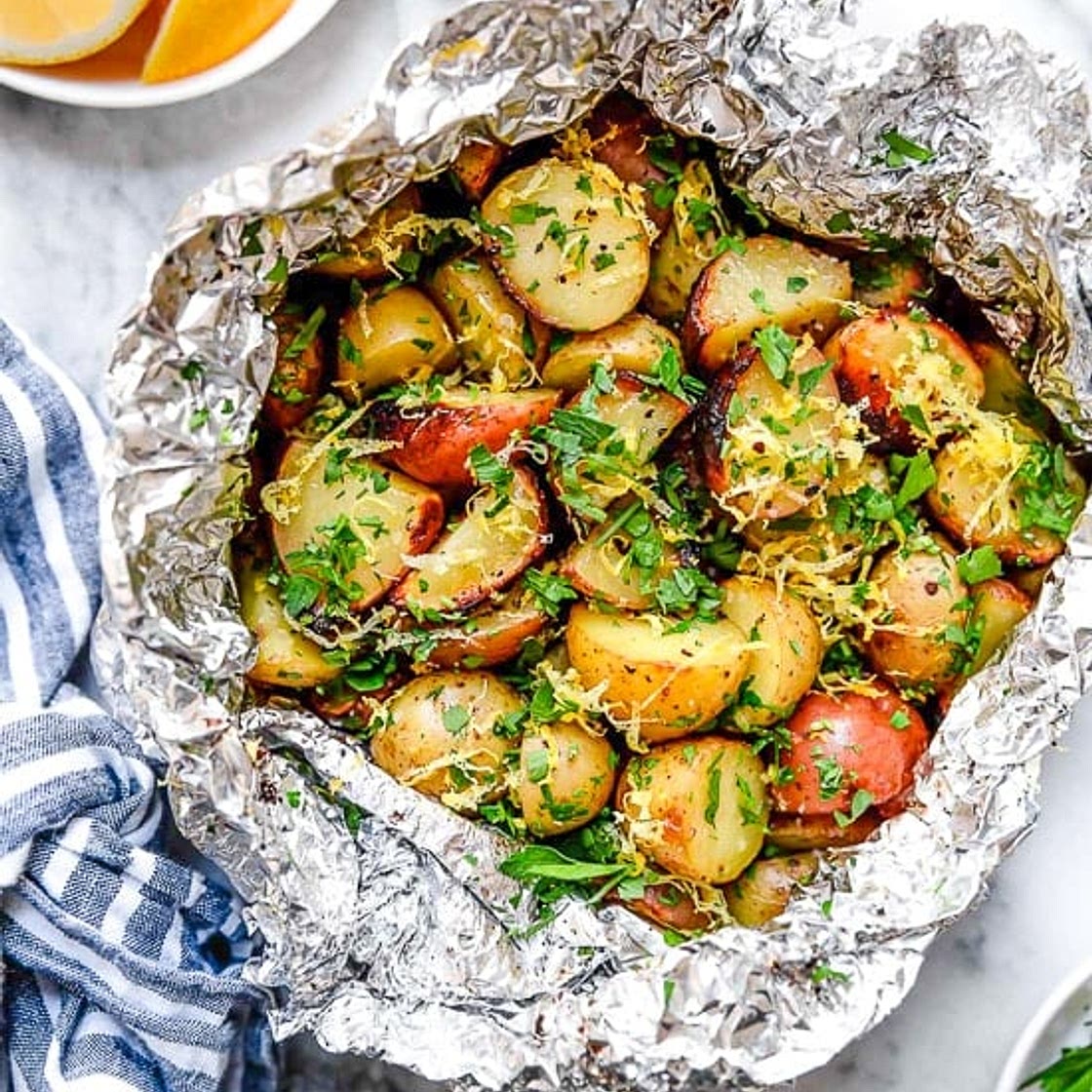 Lemon-Parsley Potatoes in Foil