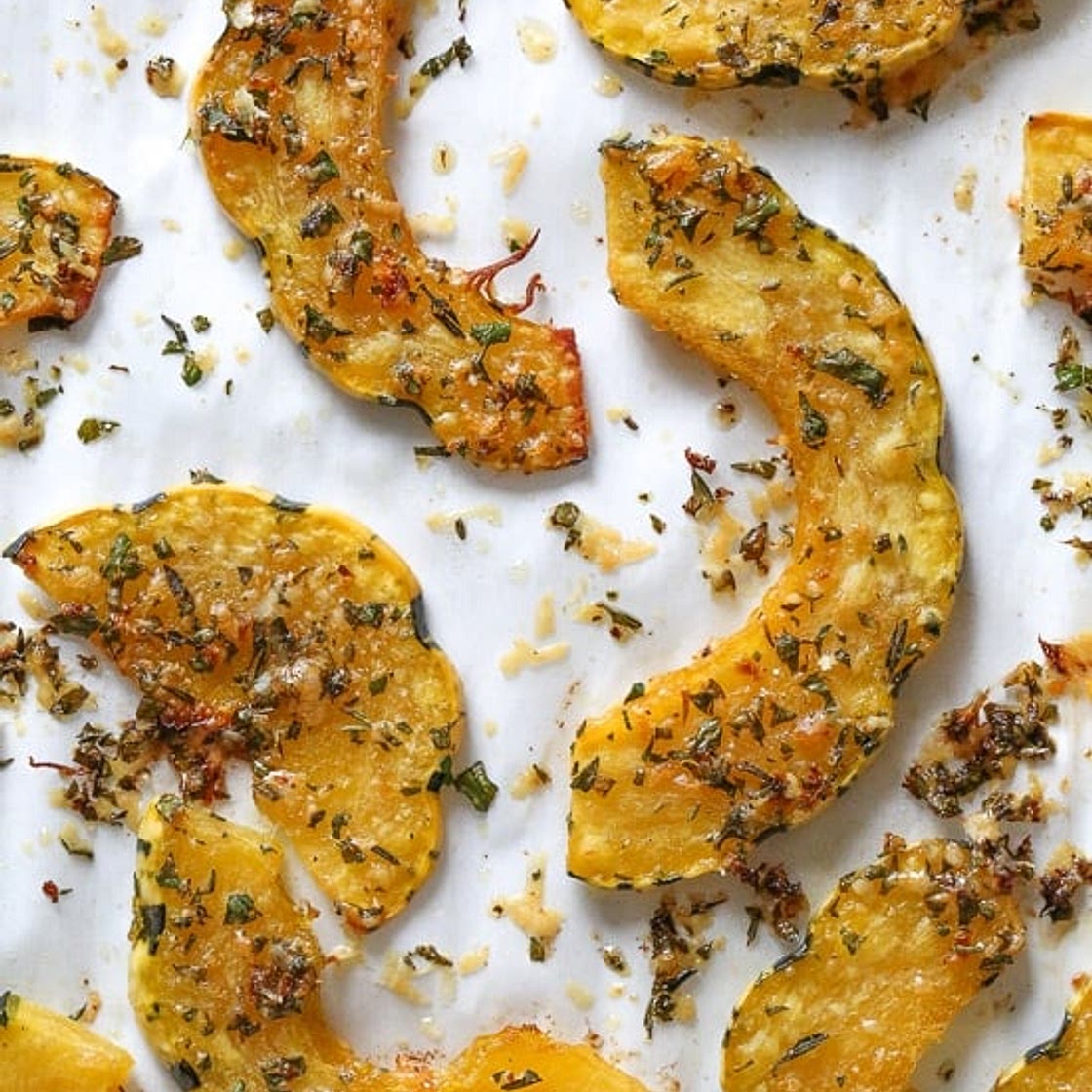 Parmesan Crusted Delicata Squash