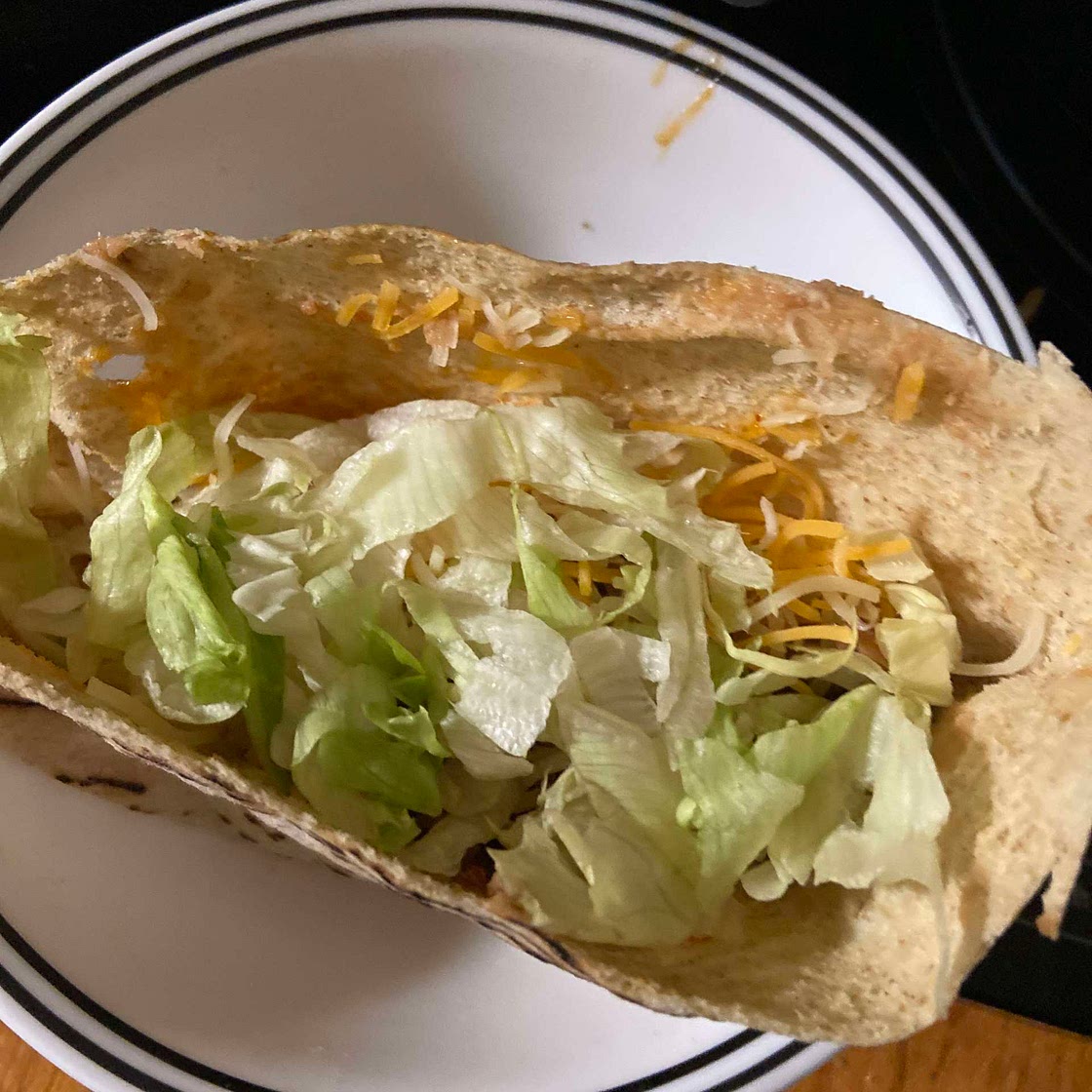 Healthier pita tacos